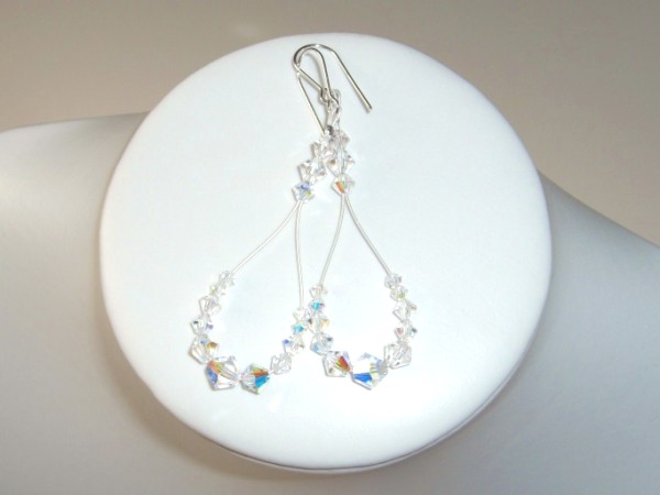 Swarovski crystal loop earrings