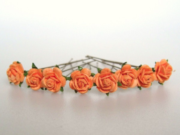 orange mini roses